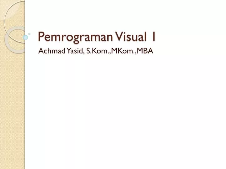 pemrograman visual 1