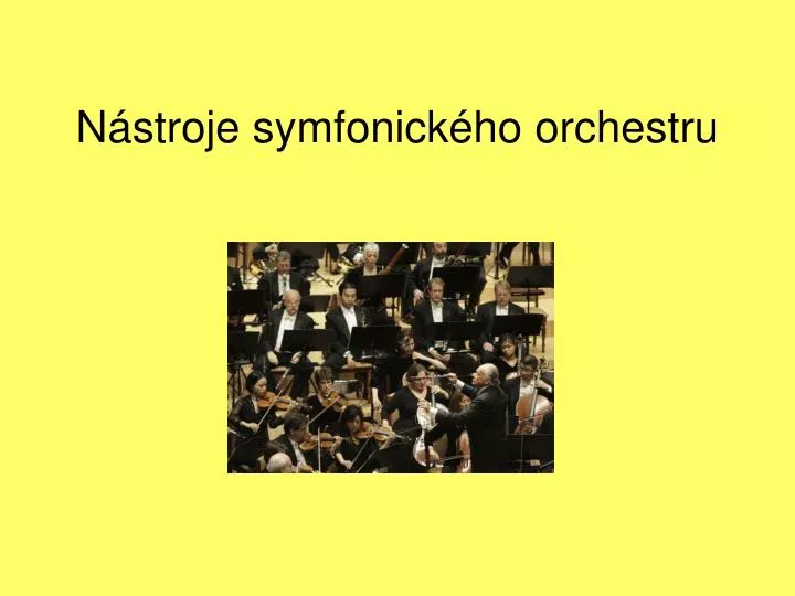 n stroje symfonick ho orchestru