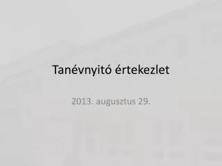tan vnyit rtekezlet