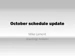 October schedule update - slide 1