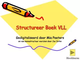 structureer boek vll