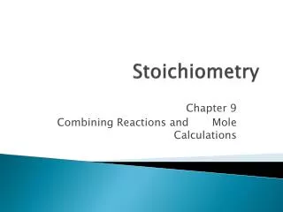 Stoichiometry