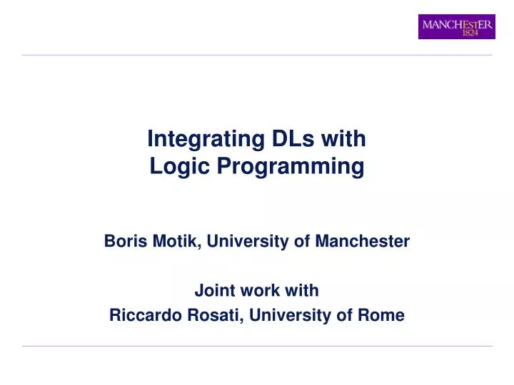 integrating dls with logic programming