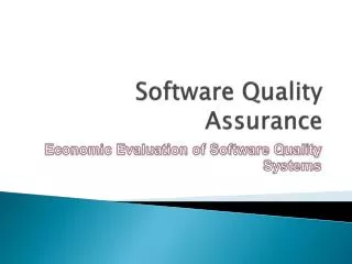 Software Quality Assurance