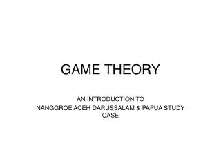 game theory