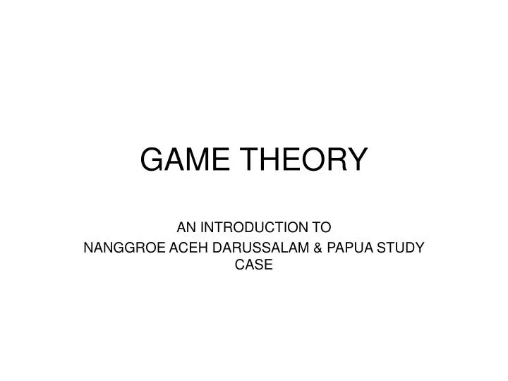 game theory