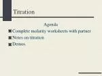 Titration - slide 1