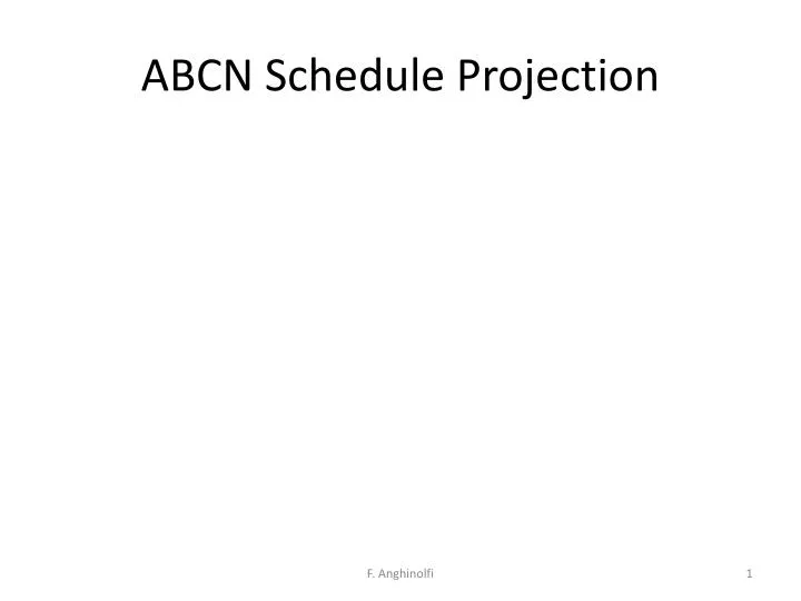 abcn schedule projection