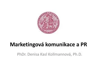 marketingov komunikace a pr