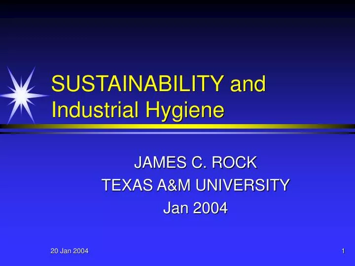 sustainability and industrial hygiene