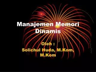manajemen memori dinamis