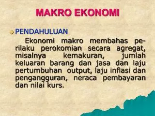 makro ekonomi