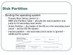 Disk Partition - slide 1