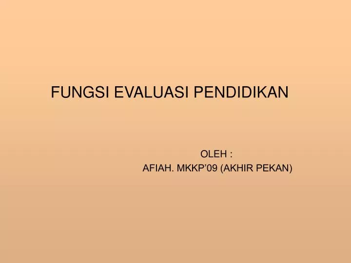 fungsi evaluasi pendidikan