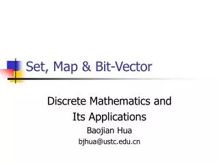 Set, Map &amp; Bit-Vector