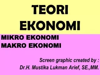 teori ekonomi