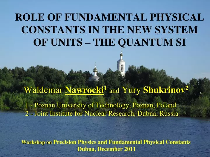 role of fundamental physical constants in the new system of units the quantum si