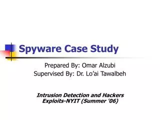 Spyware Case Study