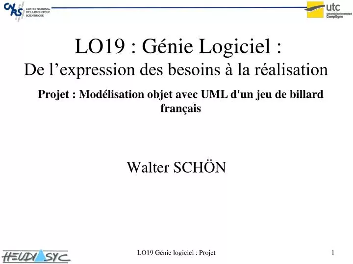 lo19 g nie logiciel de l expression des besoins la r alisation