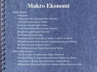 makro ekonomi