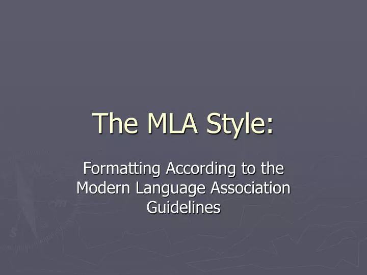 the mla style