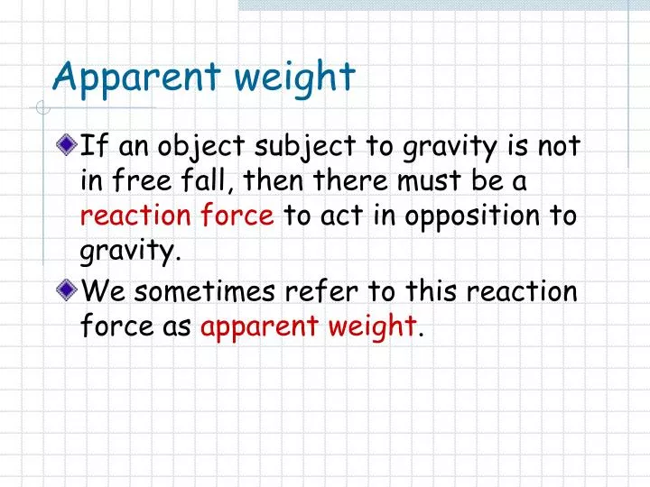 apparent weight