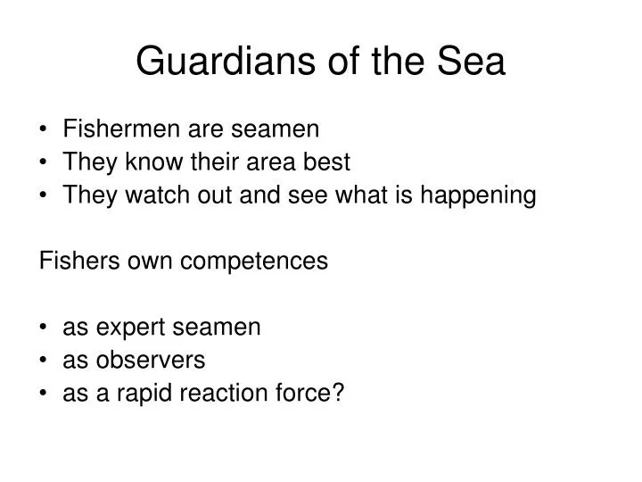 guardians of the sea