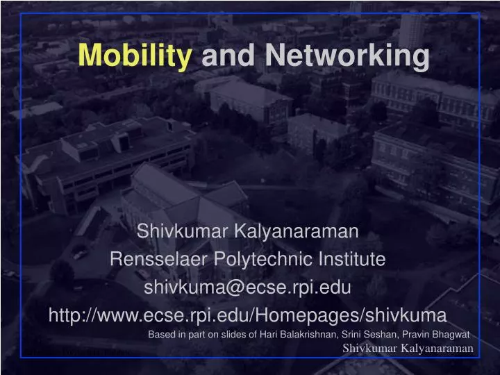 mobility and networking