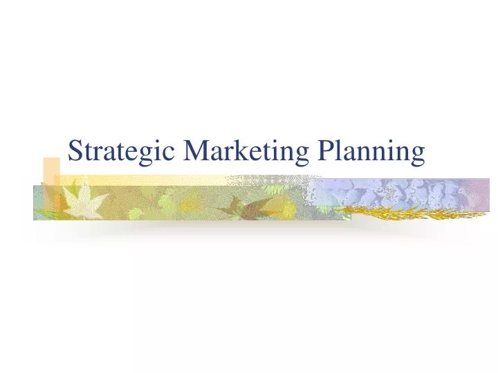 strategic marketing planning