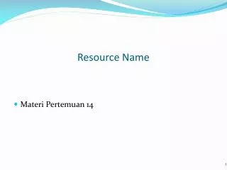 resource name