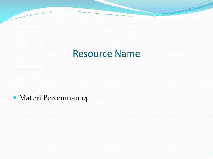 resource name