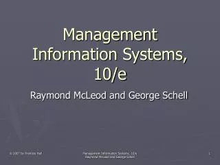 Management Information Systems, 10/e