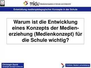 warum ist die entwicklung eines konzepts der medien erziehung medienkonzept f r die schule wichtig