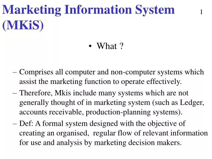 marketing information system mkis