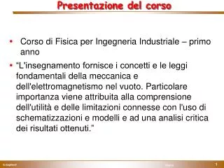presentazione del corso