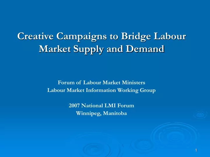 creative campaigns to bridge labour market supply and demand