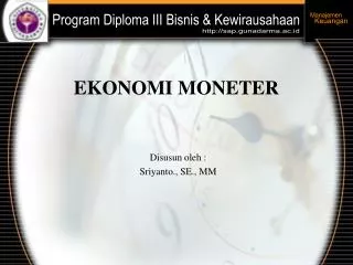 ekonomi moneter
