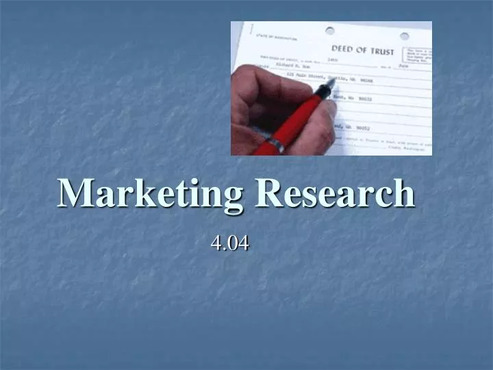 marketing research