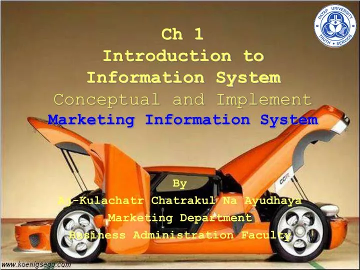 ch 1 introduction to information system conceptual and implement marketing information system