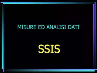 misure ed analisi dati