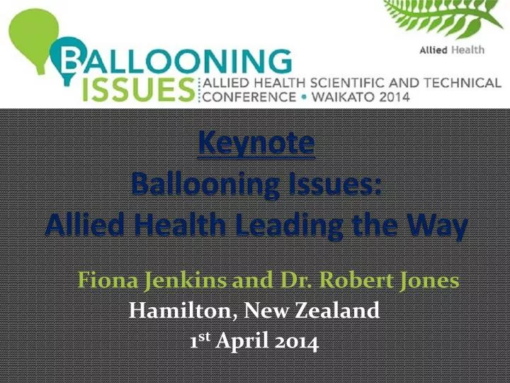 keynote ballooning issues allied health leading the way