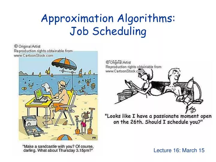 approximation algorithms job scheduling