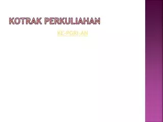 kotrak perkuliahan