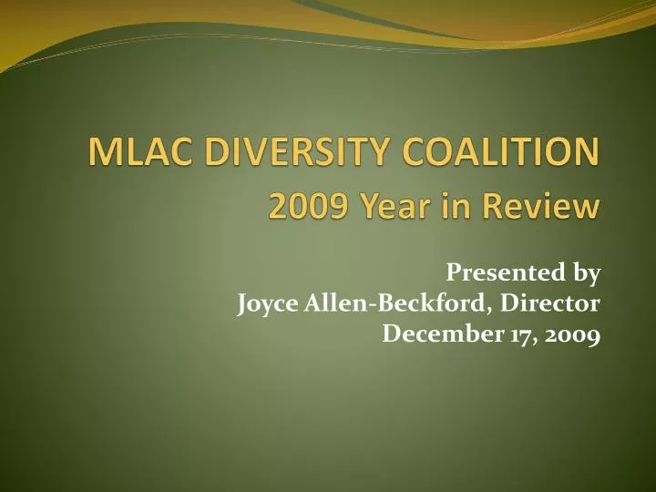 mlac diversity coalition 2009 year in review