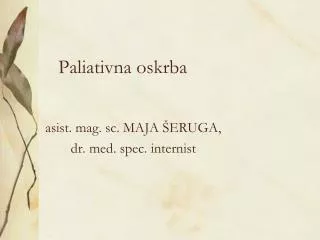 paliativna oskrba