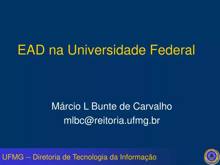 ead na universidade federal