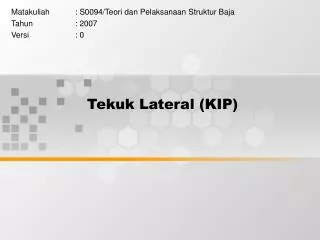 tekuk lateral kip