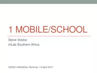 1 mobile/school