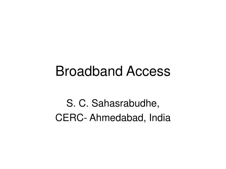broadband access