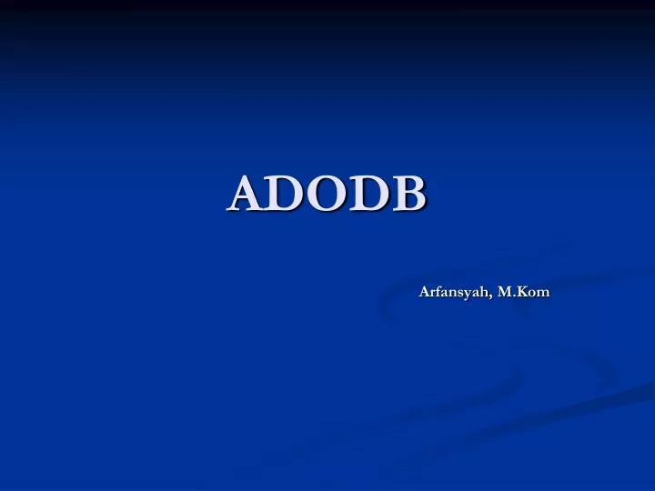 adodb